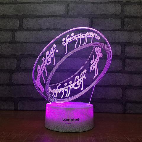 Image of Crack Lighting Base Anime Lord of the Rings 3D Illusion Lamp Night Light 3DL2047
