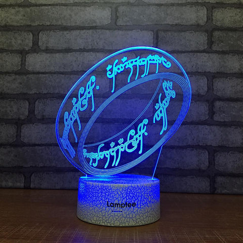 Image of Crack Lighting Base Anime Lord of the Rings 3D Illusion Lamp Night Light 3DL2047
