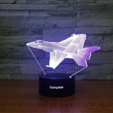Image of Traffic Plane 3D Illusion Lamp Night Light 3DL2075