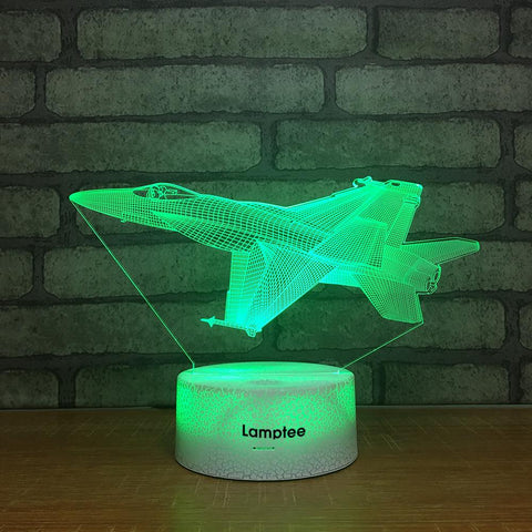 Image of Crack Lighting Base Traffic Plane 3D Illusion Lamp Night Light 3DL2075