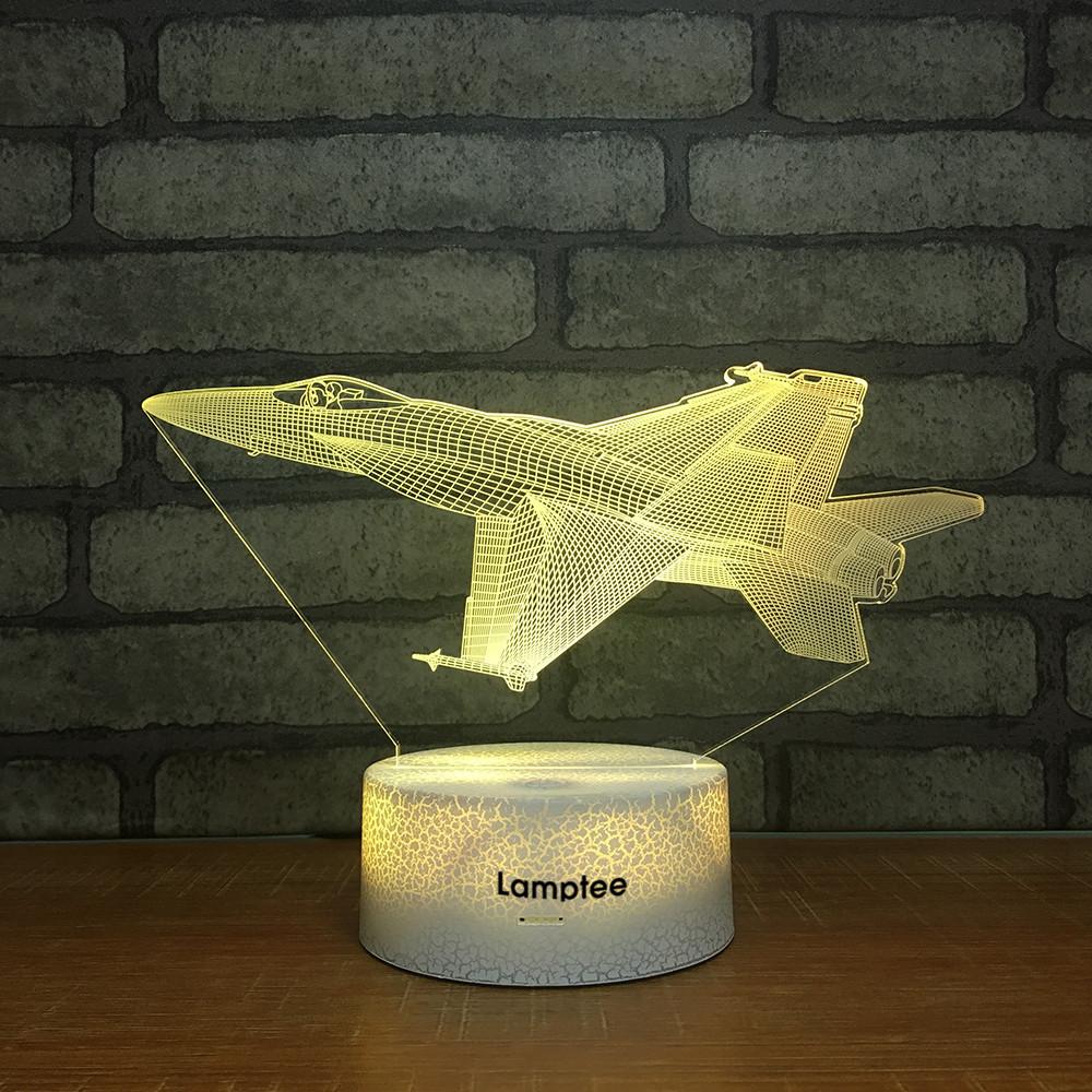 Crack Lighting Base Traffic Plane 3D Illusion Lamp Night Light 3DL2075