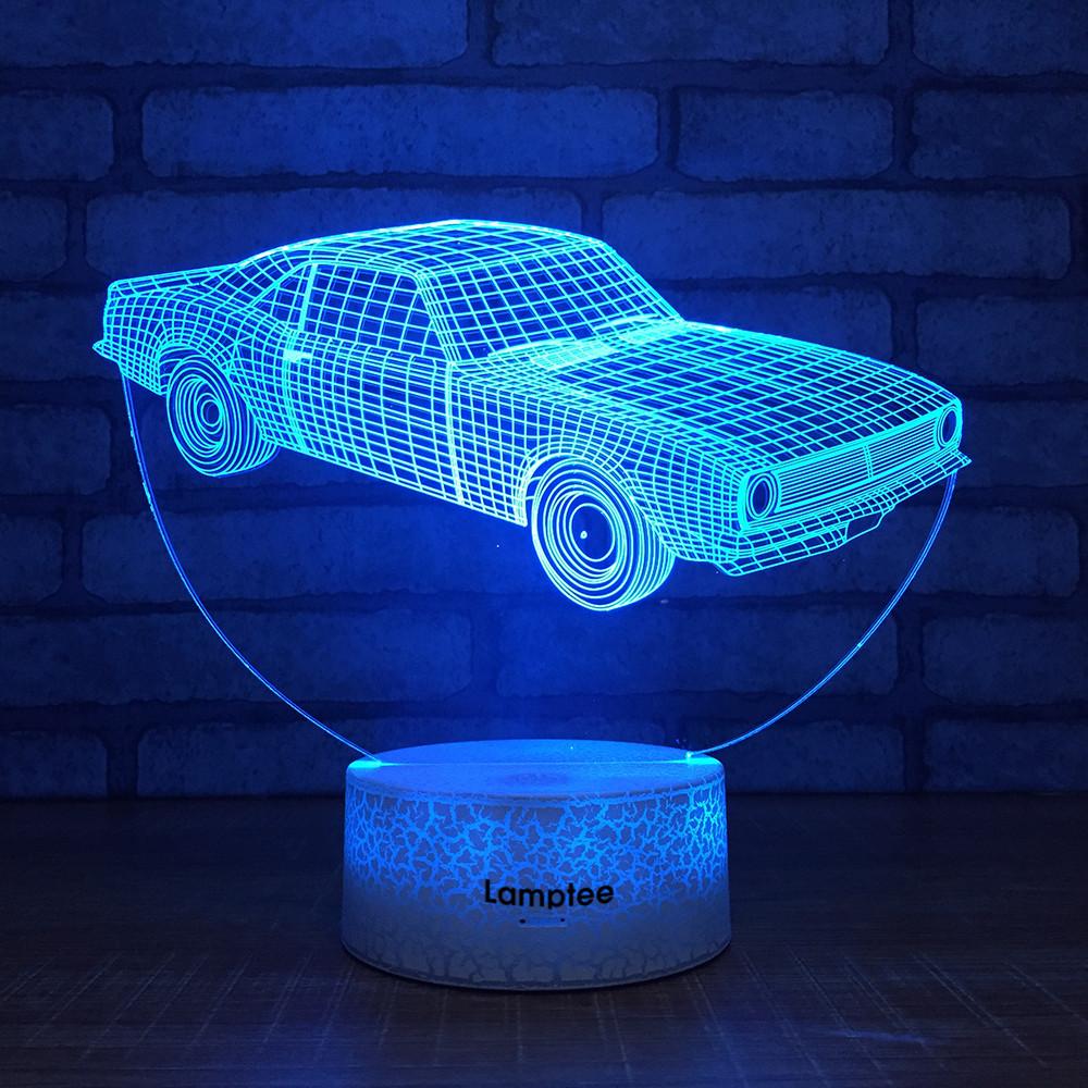 Crack Lighting Base Traffic Fashion Car 3D Illusion Lamp Night Light 3DL211