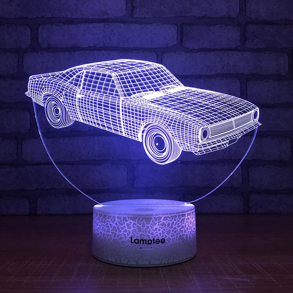 Crack Lighting Base Traffic Fashion Car 3D Illusion Lamp Night Light 3DL211