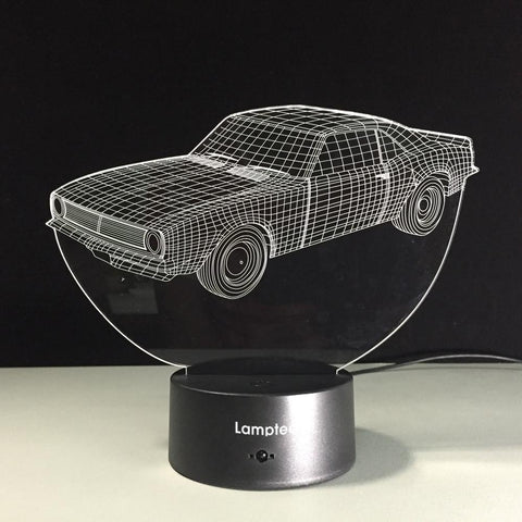 Image of Traffic Fashion Car 3D Illusion Lamp Night Light 3DL211