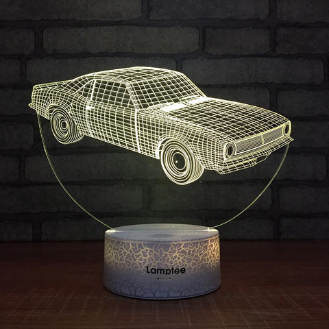 Image of Crack Lighting Base Traffic Fashion Car 3D Illusion Lamp Night Light 3DL211