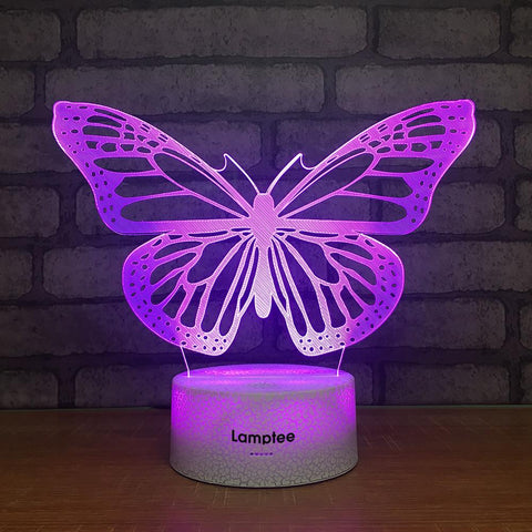 Image of Crack Lighting Base Animal Butterfly 3D Illusion Lamp Night Light 3DL2112
