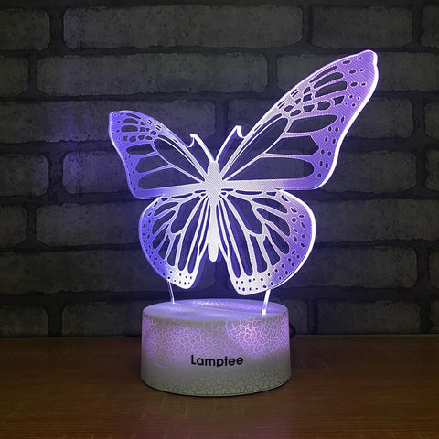 Image of Crack Lighting Base Animal Butterfly 3D Illusion Lamp Night Light 3DL2112