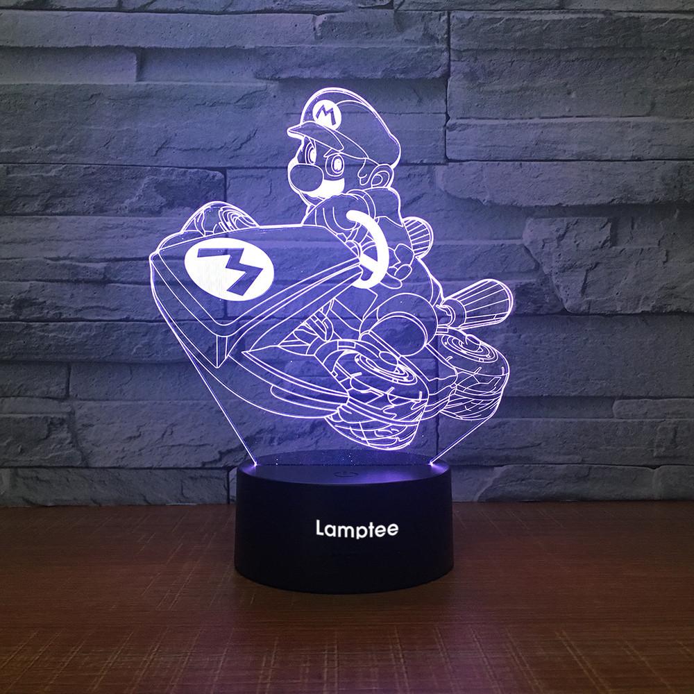 Anime Super Mario 3D Illusion Lamp Night Light 3DL2204