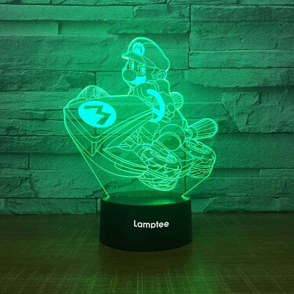 Anime Super Mario 3D Illusion Lamp Night Light 3DL2204
