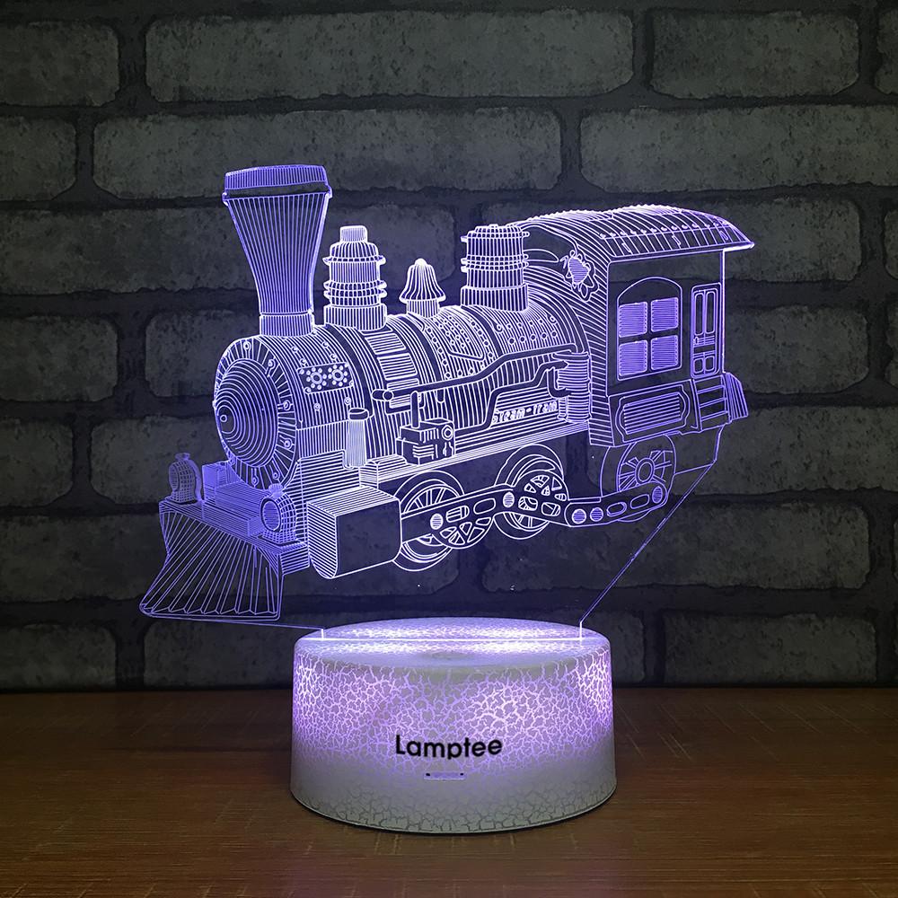 Crack Lighting Base Traffic Train 3D Illusion Lamp Night Light 3DL2211
