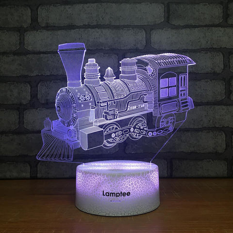 Image of Crack Lighting Base Traffic Train 3D Illusion Lamp Night Light 3DL2211