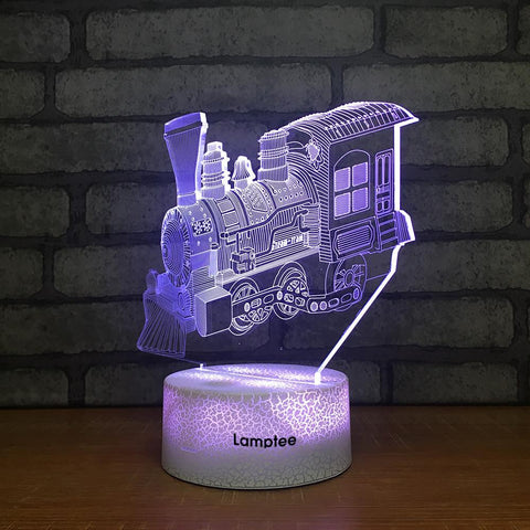 Image of Crack Lighting Base Traffic Train 3D Illusion Lamp Night Light 3DL2211