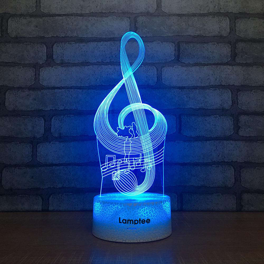 Crack Lighting Base Instrument Music 3D Illusion Lamp Night Light 3DL2233