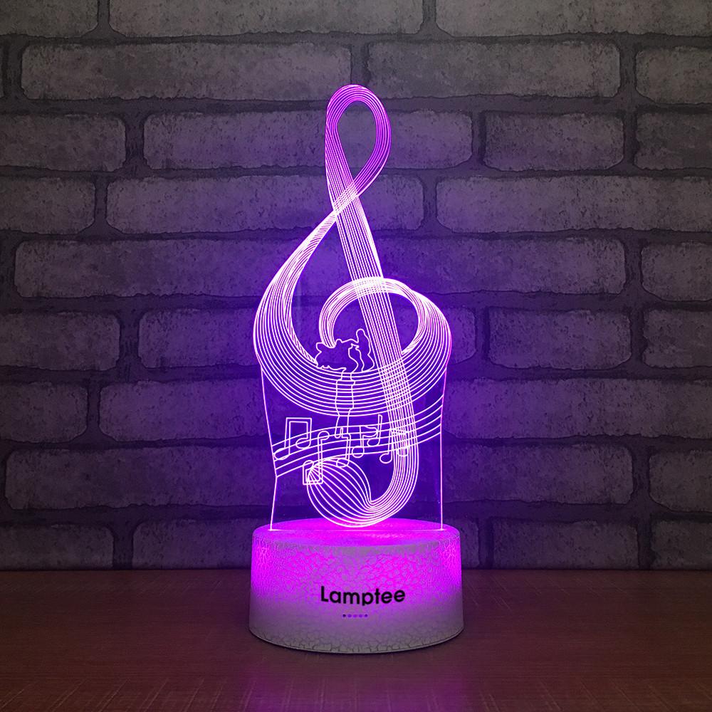 Crack Lighting Base Instrument Music 3D Illusion Lamp Night Light 3DL2233