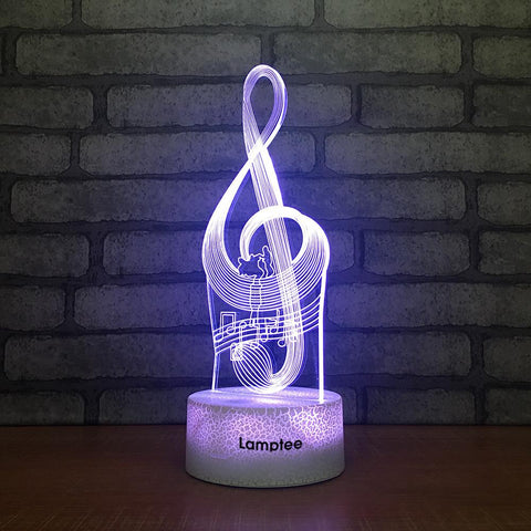 Image of Crack Lighting Base Instrument Music 3D Illusion Lamp Night Light 3DL2233