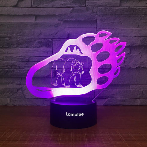 Image of Animal Bear 3D Illusion Lamp Night Light 3DL2248