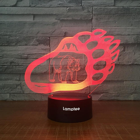 Image of Animal Bear 3D Illusion Lamp Night Light 3DL2248