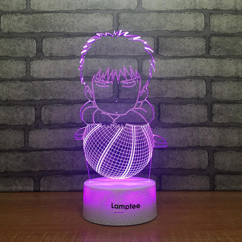 Image of Crack Lighting Base Anime Slam Dunk Kaede Rukawa 3D Illusion Lamp Night Light 3DL2259