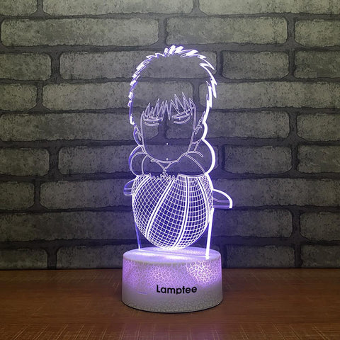 Image of Crack Lighting Base Anime Slam Dunk Kaede Rukawa 3D Illusion Lamp Night Light 3DL2259