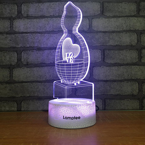 Image of Crack Lighting Base Festival Romantic Love 3D Illusion Lamp Night Light 3DL2266