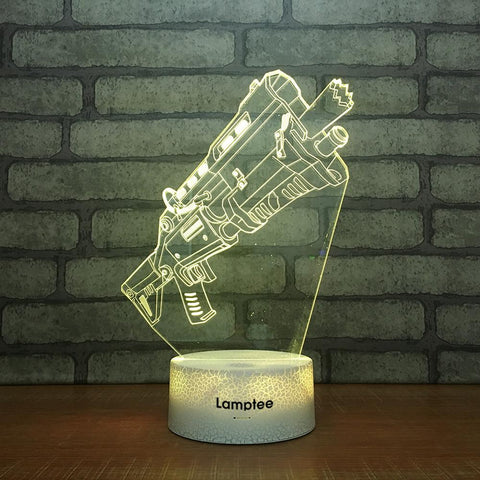 Image of Crack Lighting Base Sport Super Cool Gun 3D Illusion Lamp Night Light 3DL2268