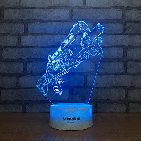 Image of Crack Lighting Base Sport Super Cool Gun 3D Illusion Lamp Night Light 3DL2268