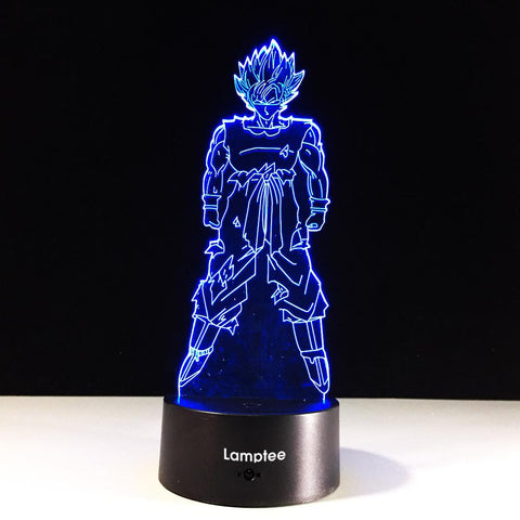 Image of Anime Dragon Ball Z Goku aka Kakarot 3D Illusion Night Light Lamp 3DL227