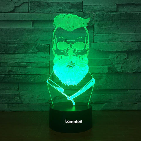 Image of Other Cool Beared Male Character 3D Illusion Night Light Lamp 3DL2292