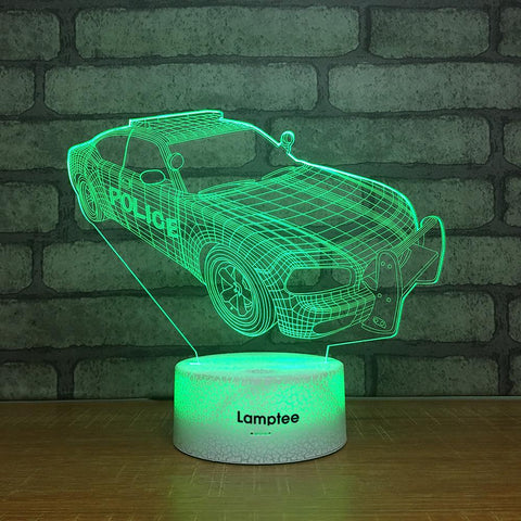 Image of Crack Lighting Base Traffic Car Visual 3D Illusion Lamp Night Light 3DL2312