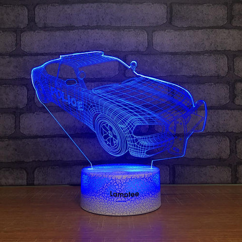 Image of Crack Lighting Base Traffic Car Visual 3D Illusion Lamp Night Light 3DL2312