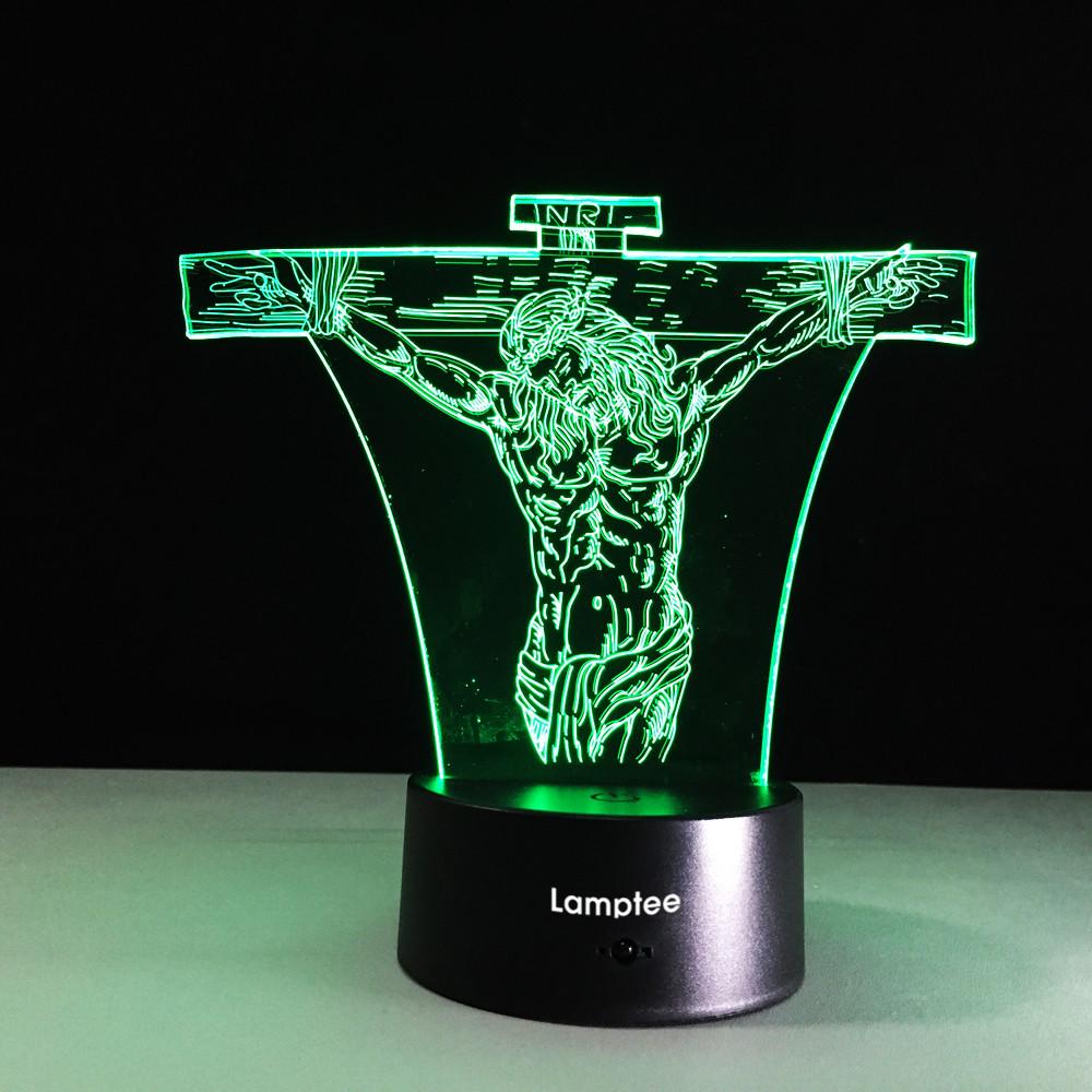 Art Cross Jesus 3D Illusion Lamp Night Light 3DL232