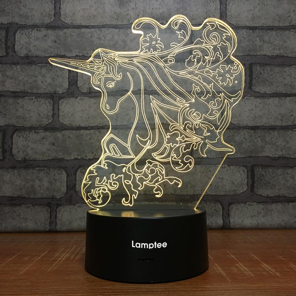 Animal Unicorn 3D Illusion Lamp Night Light 3DL2320