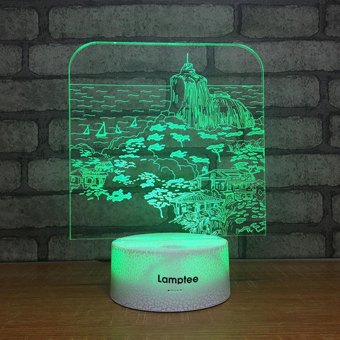 Image of Crack Lighting Base Art Landscape Visual 3D Illusion Lamp Night Light 3DL2323