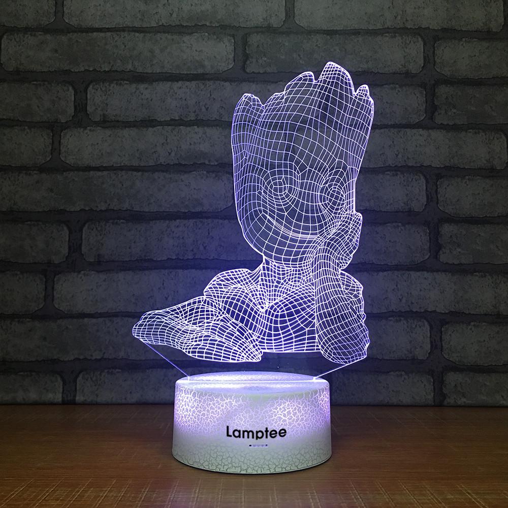 Crack Lighting Base Art Statue Visual 3D Illusion Lamp Night Light 3DL2330