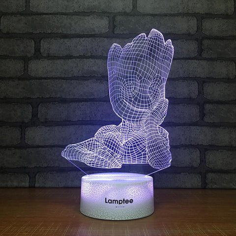 Image of Crack Lighting Base Art Statue Visual 3D Illusion Lamp Night Light 3DL2330