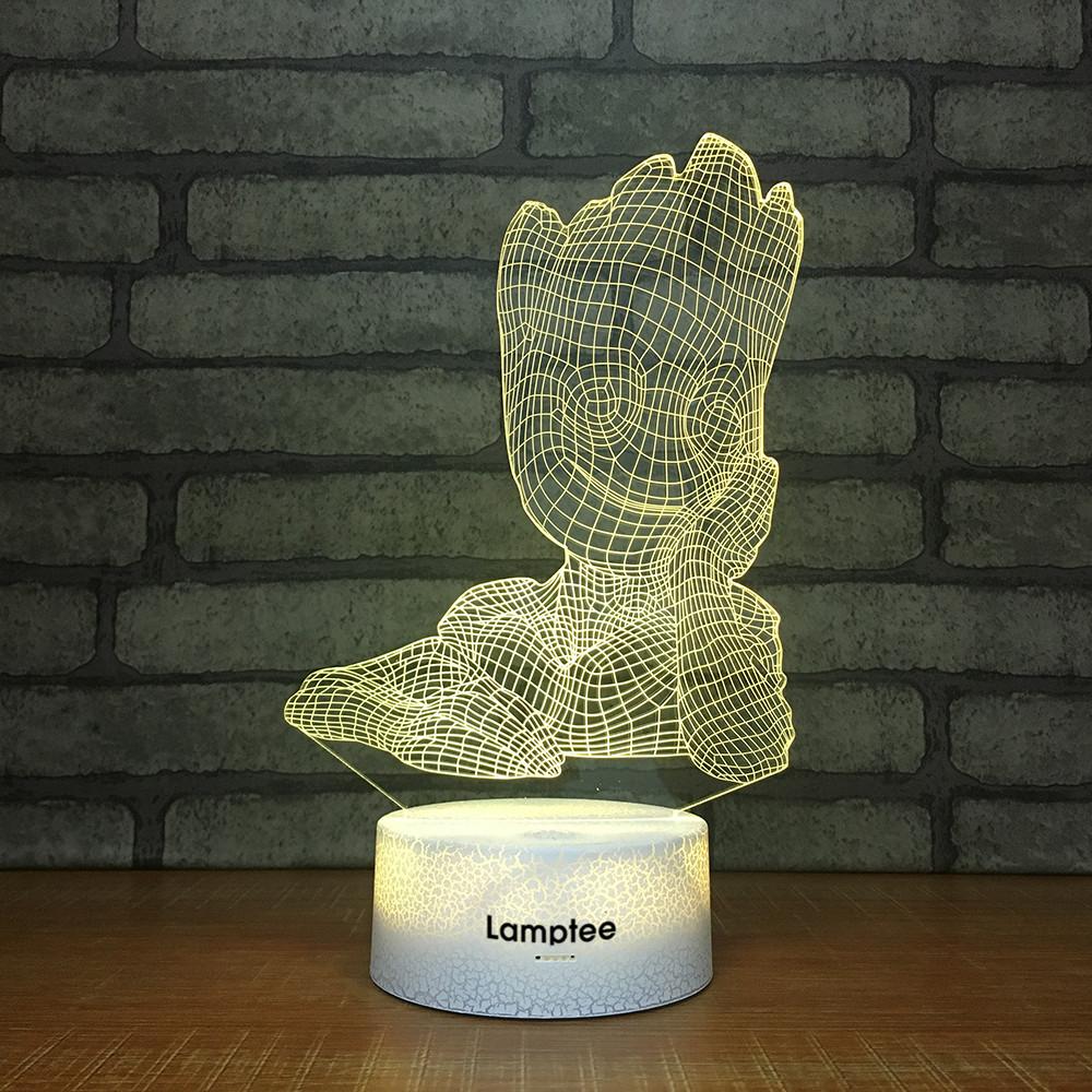 Crack Lighting Base Art Statue Visual 3D Illusion Lamp Night Light 3DL2330