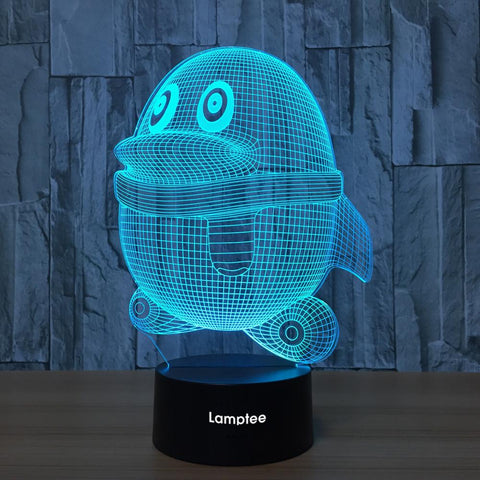 Image of Animal Lovely Penguin Modelling 3D Illusion Lamp Night Light 3DL237