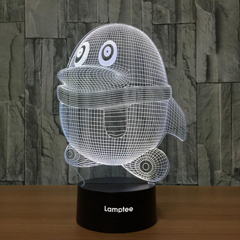 Image of Animal Lovely Penguin Modelling 3D Illusion Lamp Night Light 3DL237
