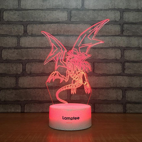 Image of Crack Lighting Base Animal Flying Dragon 3D Illusion Lamp Night Light 3DL2413