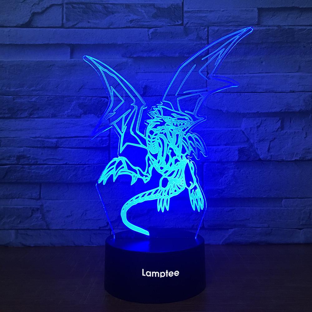 Animal Flying Dragon 3D Illusion Lamp Night Light 3DL2413