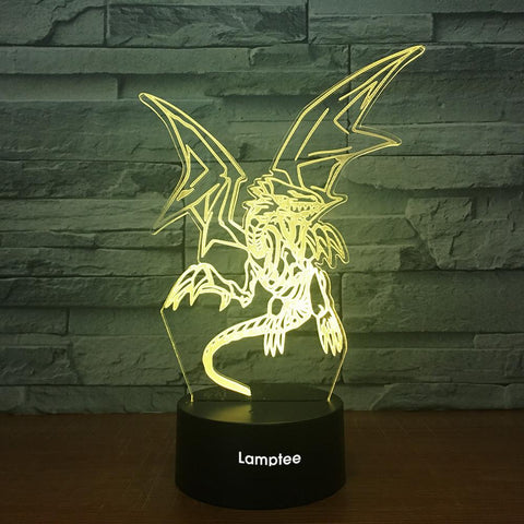 Image of Animal Flying Dragon 3D Illusion Lamp Night Light 3DL2413