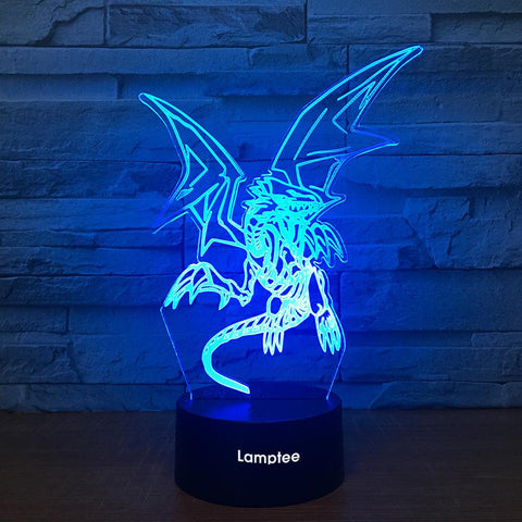 Image of Animal Flying Dragon 3D Illusion Lamp Night Light 3DL2413