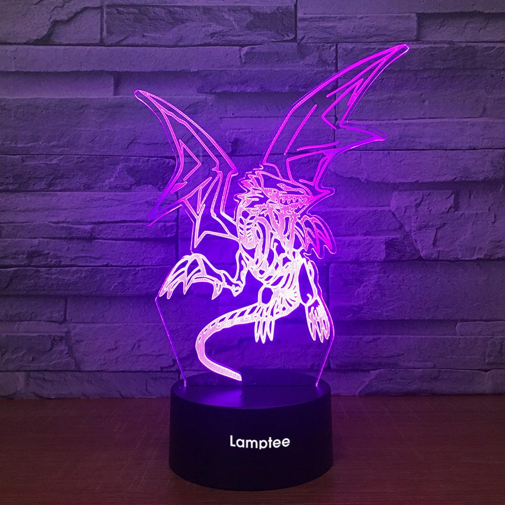 Animal Flying Dragon 3D Illusion Lamp Night Light 3DL2413