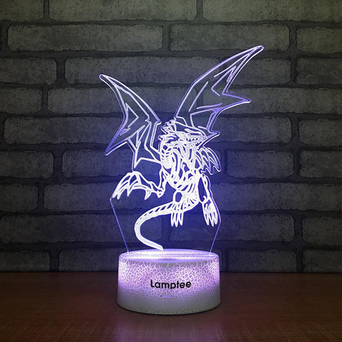 Image of Crack Lighting Base Animal Flying Dragon 3D Illusion Lamp Night Light 3DL2413