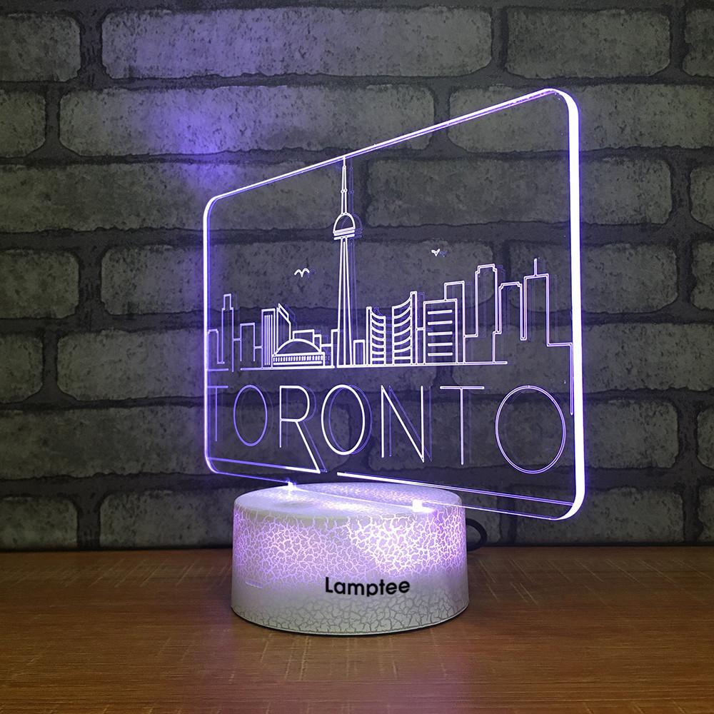 Crack Lighting Base Building Toronto 3D Illusion Lamp Night Light 3DL2422