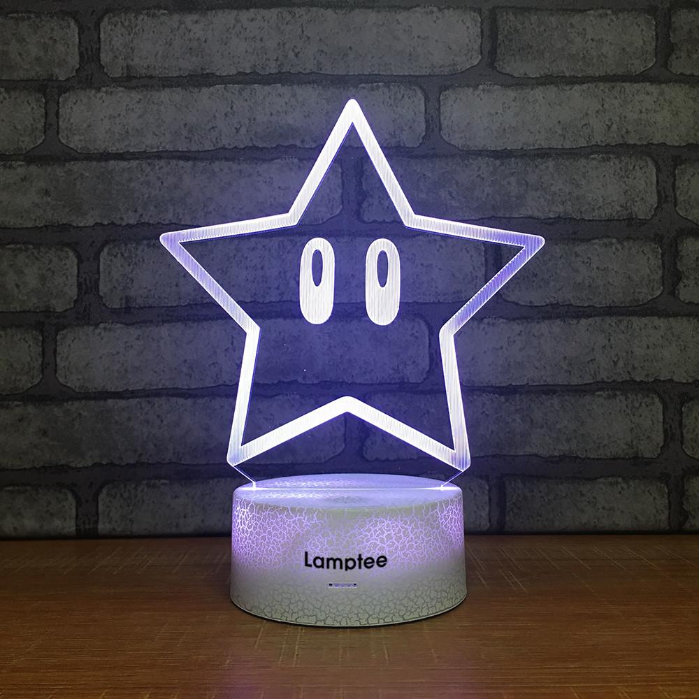 Crack Lighting Base Art Star 3D Illusion Lamp Night Light 3DL2430