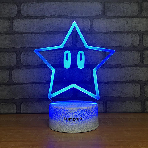Image of Crack Lighting Base Art Star 3D Illusion Lamp Night Light 3DL2430