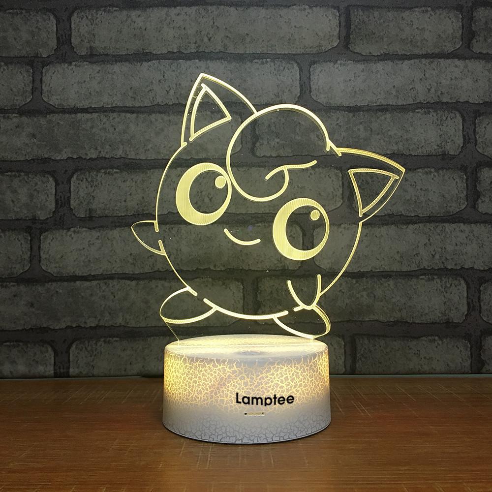 Crack Lighting Base Anime Pokemon 3D Illusion Lamp Night Light 3DL2440