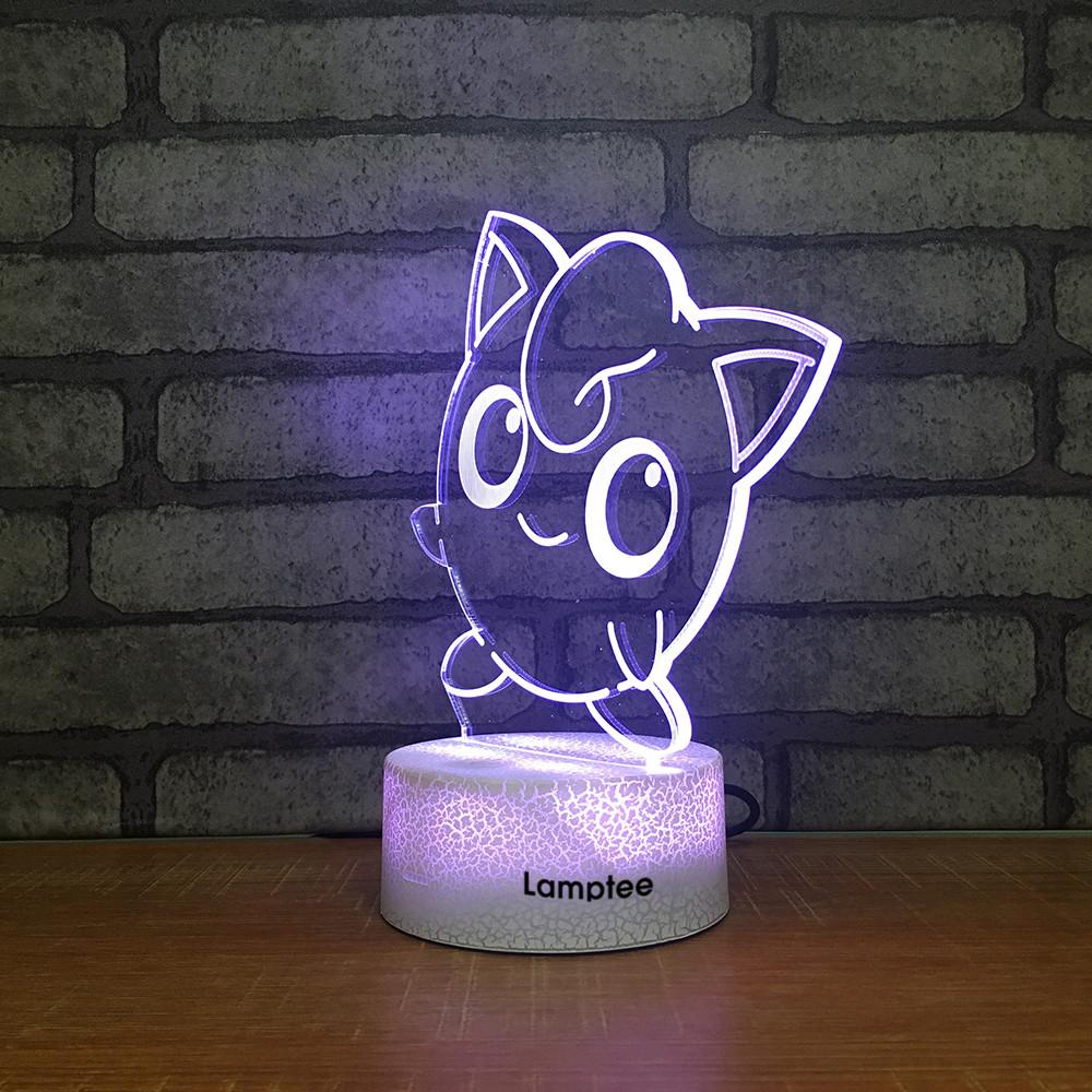 Crack Lighting Base Anime Pokemon 3D Illusion Lamp Night Light 3DL2440