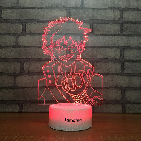 Image of Crack Lighting Base Anime My Hero Academia Bakugou 3D Illusion Night Light Lamp 3DL2450